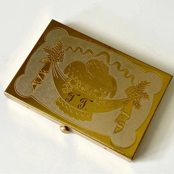 Vintage Collectable Parker Pens “Wadsworth” Compact with Angel and Floral Design - Picture 4 of 9